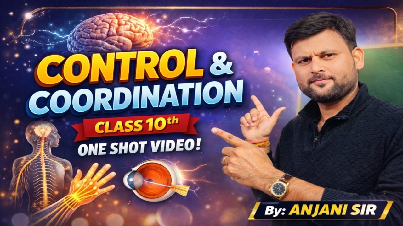 Board Exam Series 2025-26, One Shot Video Chapter 2nd Control and Coordination By Anjani Sir