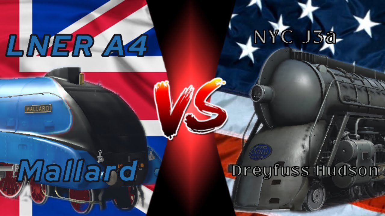 NYC Dreyfuss Hudson Vs. LNER A4 Mallard!!!!