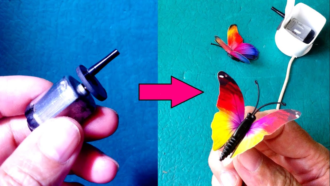 DIY How to Make a Flapping Butterfly With DC Motor - Making a Simple Butterfly Wing Mechanism