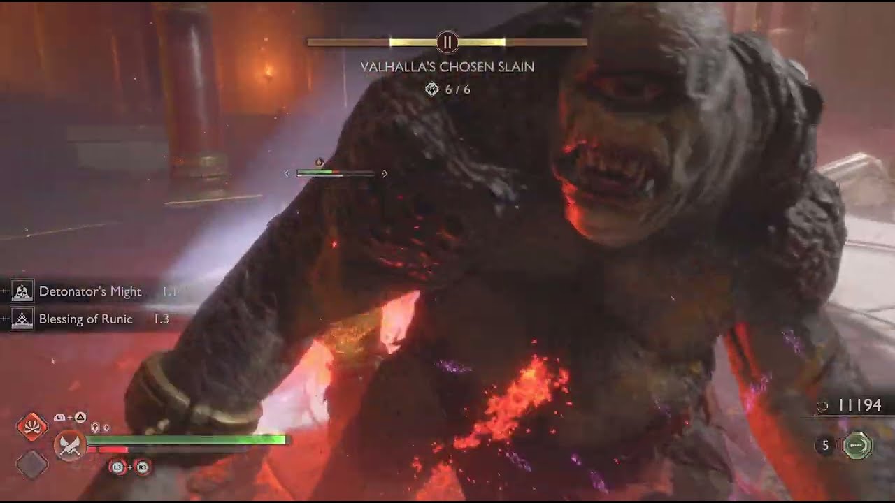 Dark Odessey Kratos VS King Hrólf Kraki berserker boss fight #358 (Give Me Prowess) (4K HDR)