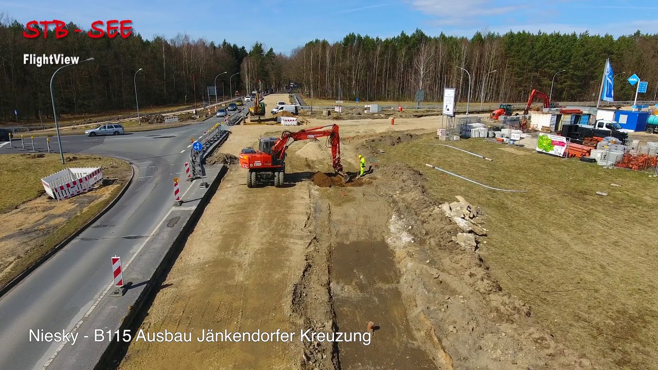 FlightView - STB SEE - Niesky - Ausbau B115 J&auml;nkendorfer Kreuzung Teil 2