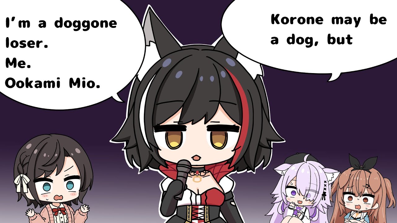 Mio’s Downhill Mario Party Game【Hololive AnimatedClip/Eng sub】【Subaru/Mio/Korone/Okayu】