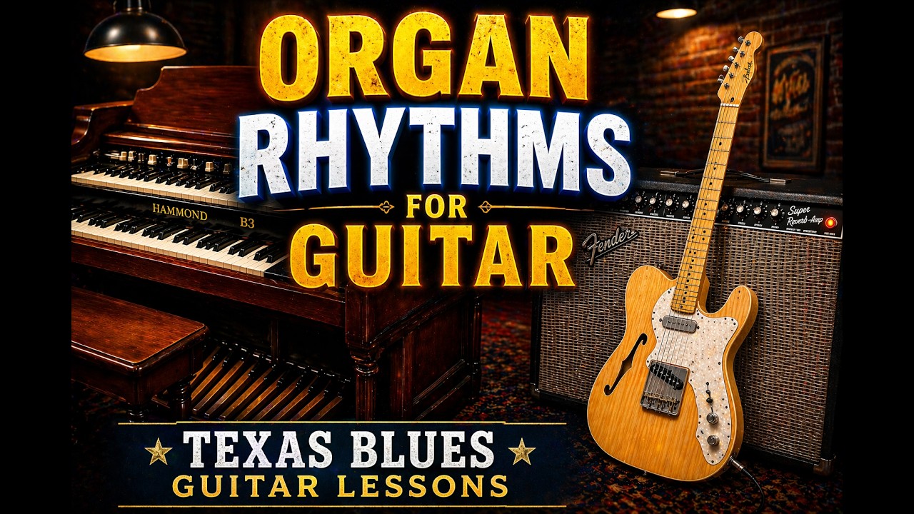 Texas Blues Guitar Lesson - Organ Rhythms For Guitar