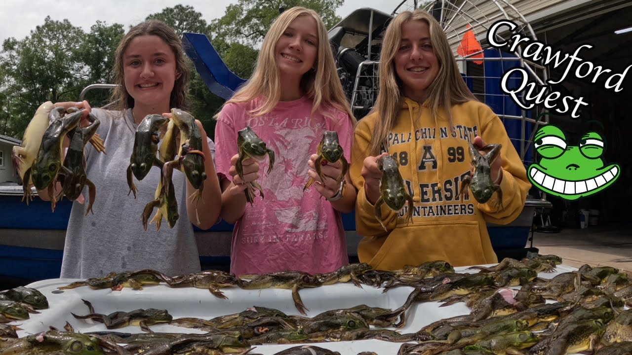 These Girls Grabbed Frogs by Hand!! | Crawford Quest | LSA Airboat