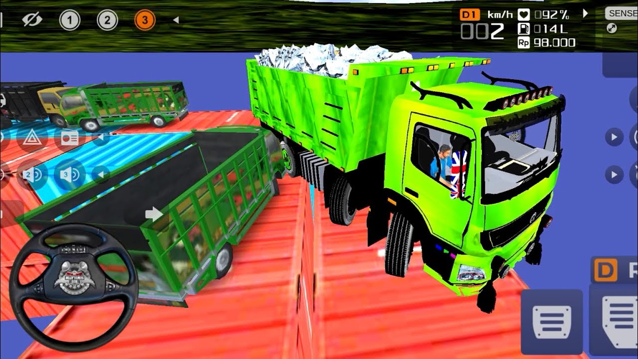 🚛 Most Dangerous Road Truck Driving | Sensal Contener Map Mods 🗾 Bus Simulator Indonesia 