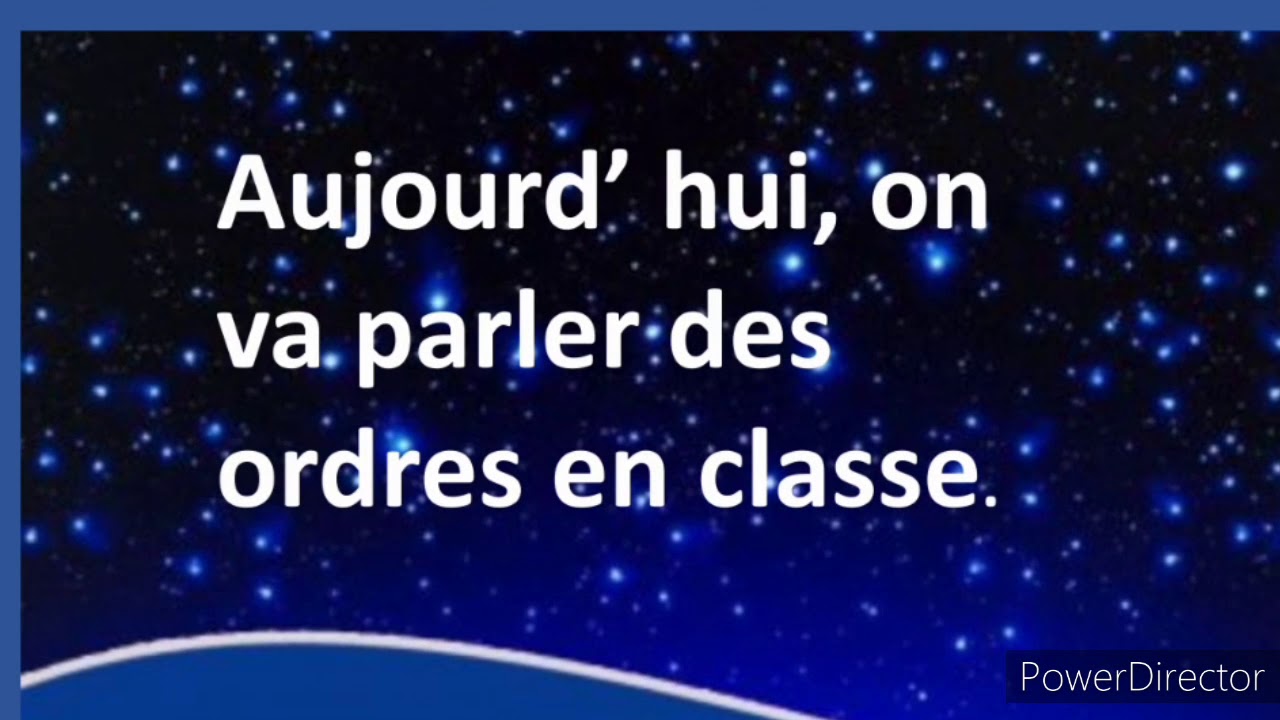 les ordres en classe