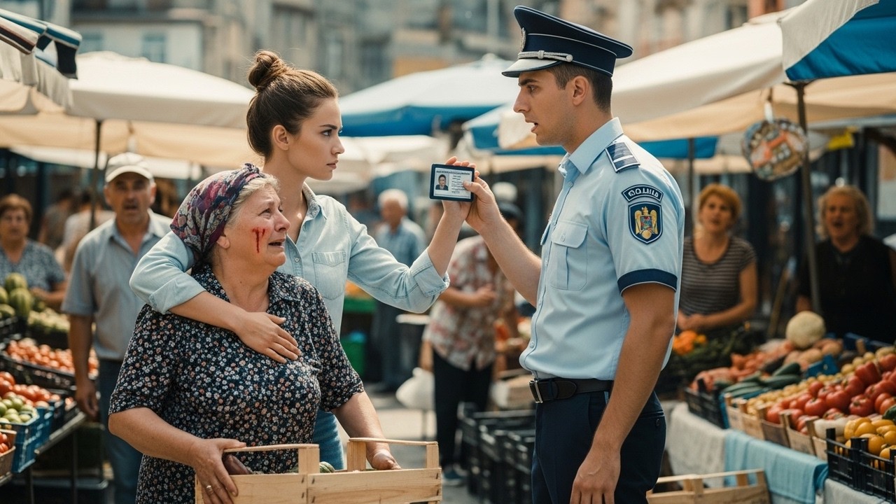 Vânzătoarea pălmuită în piață, până când fiica ei a scos o legitimație care a înghețat totul