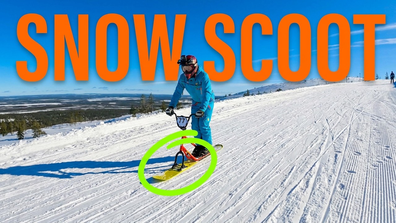 Levi Bluebird Run ☀️ Snowscoot Follow Cam | Glacier Lift (GoPro MAX2)
