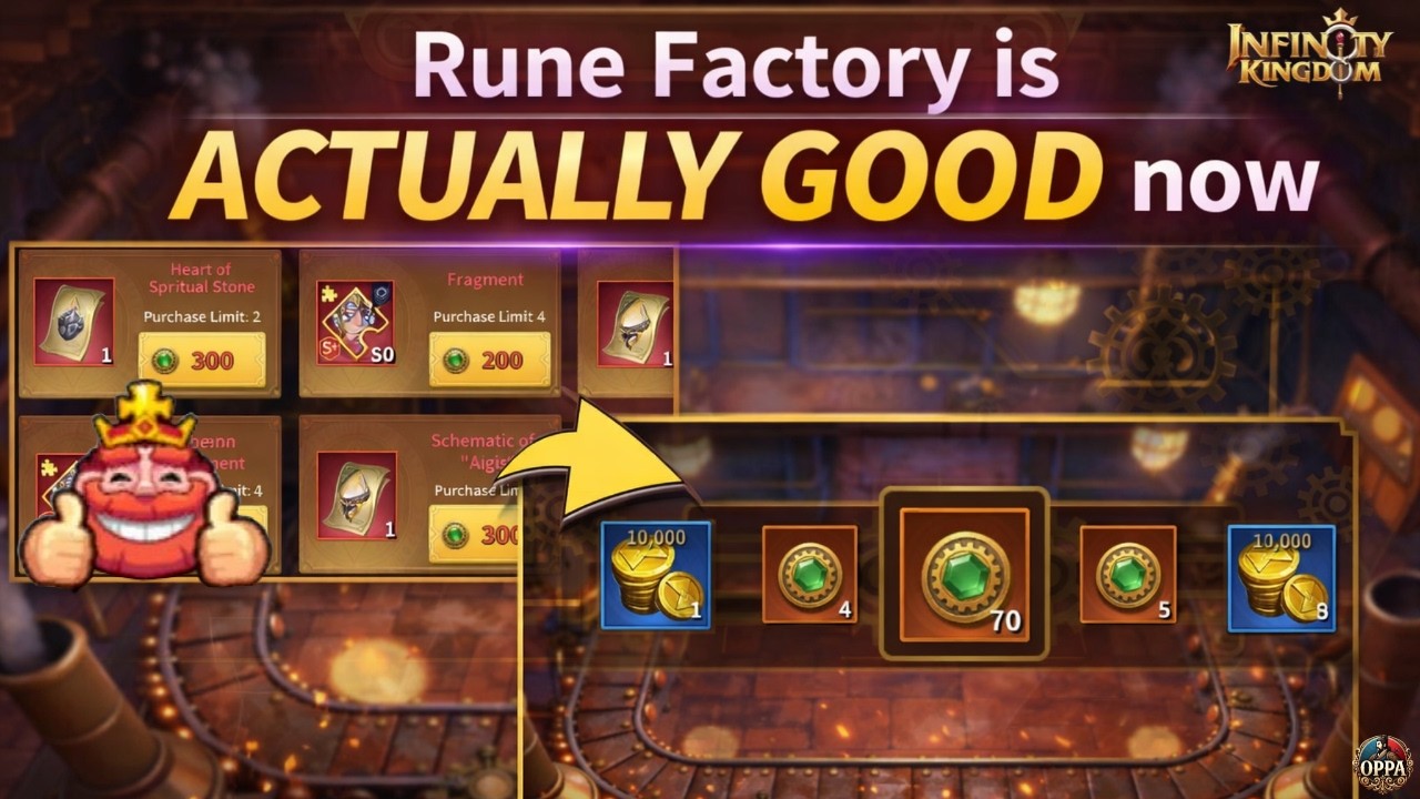 Infinity Kingdom: Rune Factory Optimization, Best and Cheapest event for Chaos Fragments?