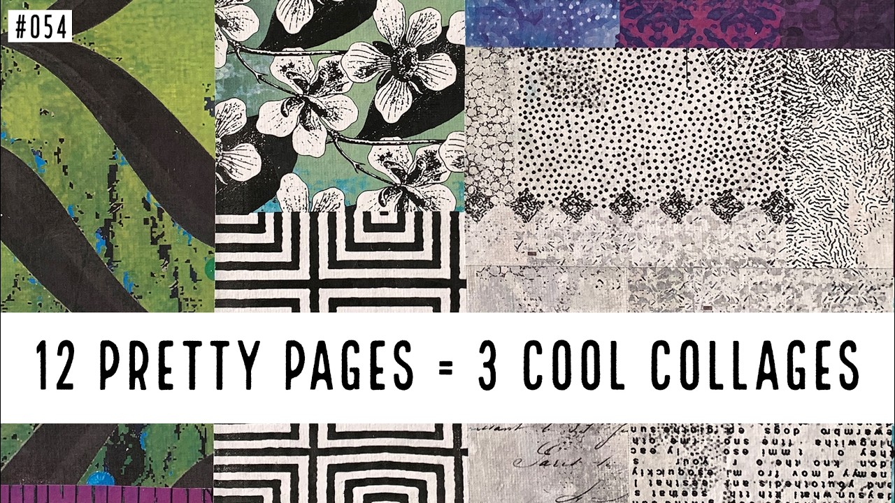 3 Varied & Colorful Collages Made with 12 Pretty Papers