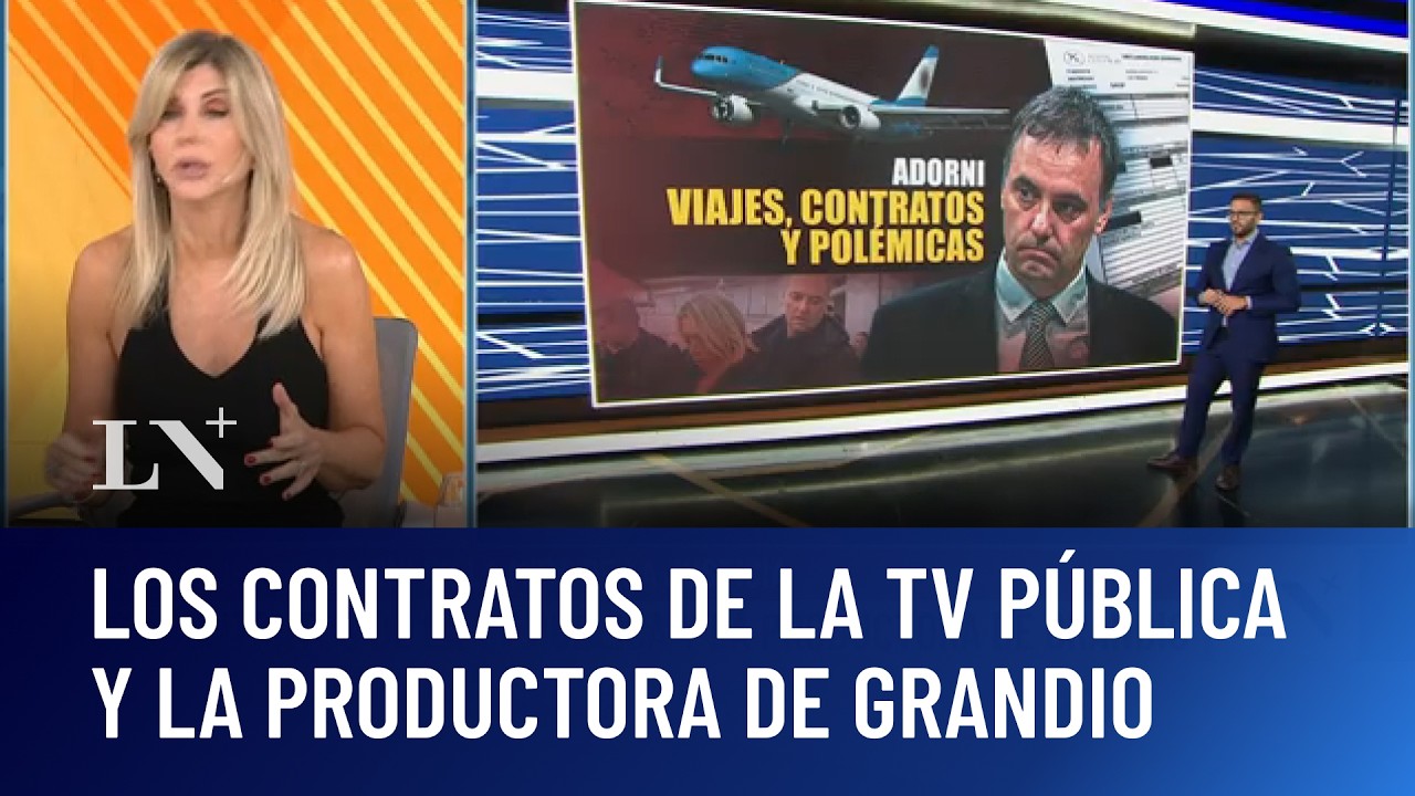 Polémica por los viajes de Adorni: los contratos de la TV Pública y la productora de Grandio