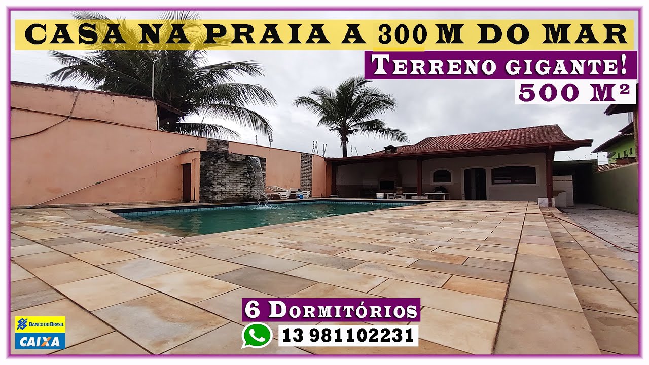 🏠 Casa no litoral com piscina  a 300 m do mar com edícula terreno gigante!