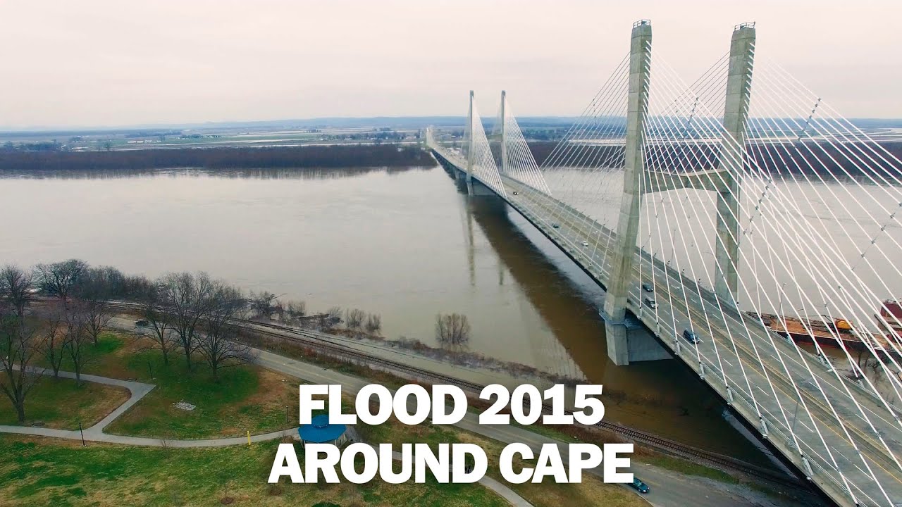 Flood 2015 Cape Girardeau - Dec 30th Aerial Drone Video
