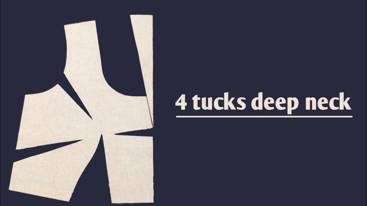 4 tucks blouse cutting | deep neck 4tucks blouse cutting | shabbir master | deep neck blouse