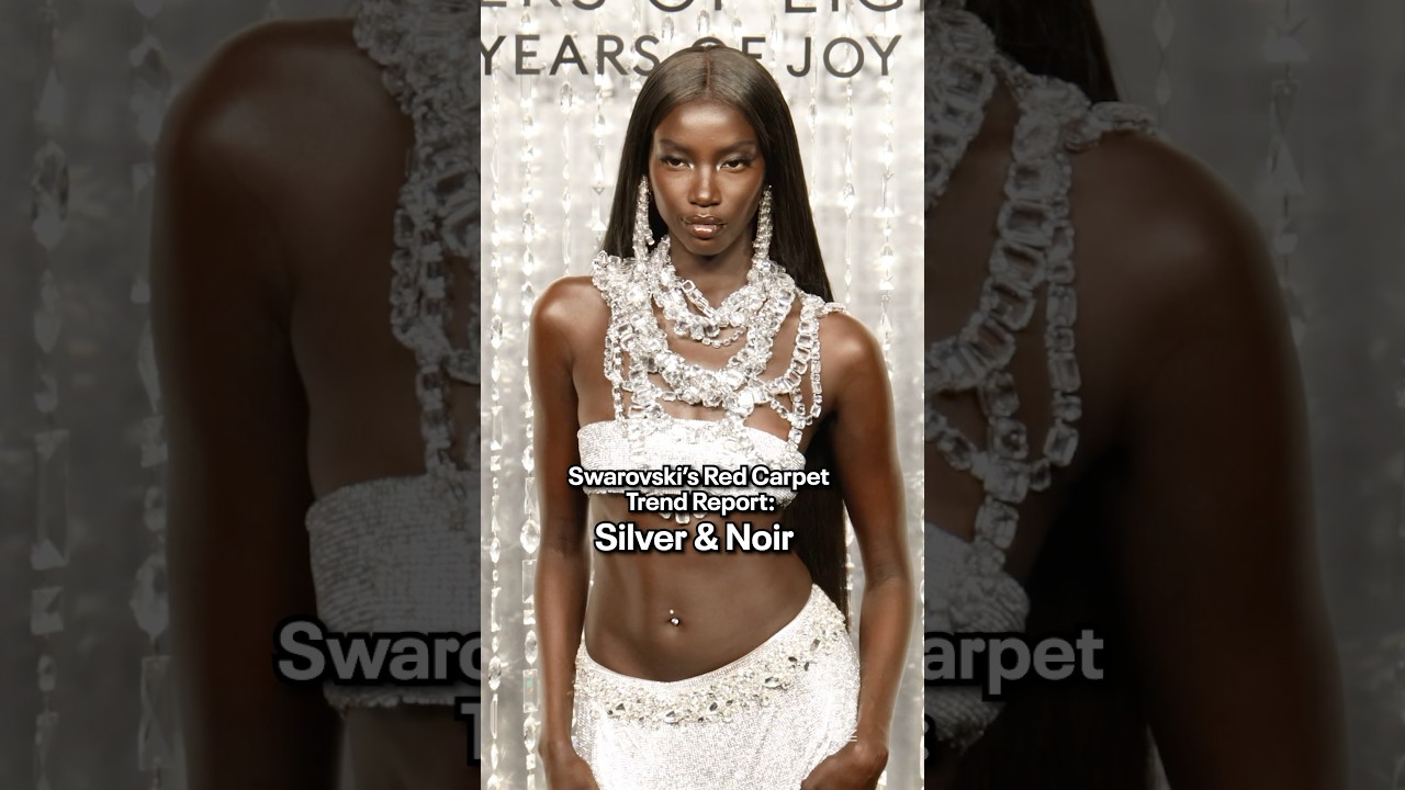 The trend was crystal clear on Swarovski's Masters of Light red carpet: Silver & Noir 💎 #shorts