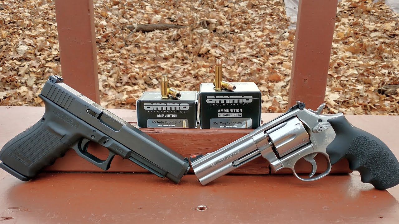 Ammo Incorporated .45 ACP против .357 Magnum — приятно удивлён