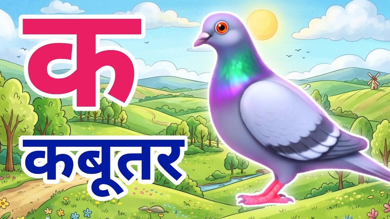 क से कबूतर, अ से अनार a se anaar k se kabutar I Hindi varnmala I ABCD क से कबूतर अ से अनार, for kids
