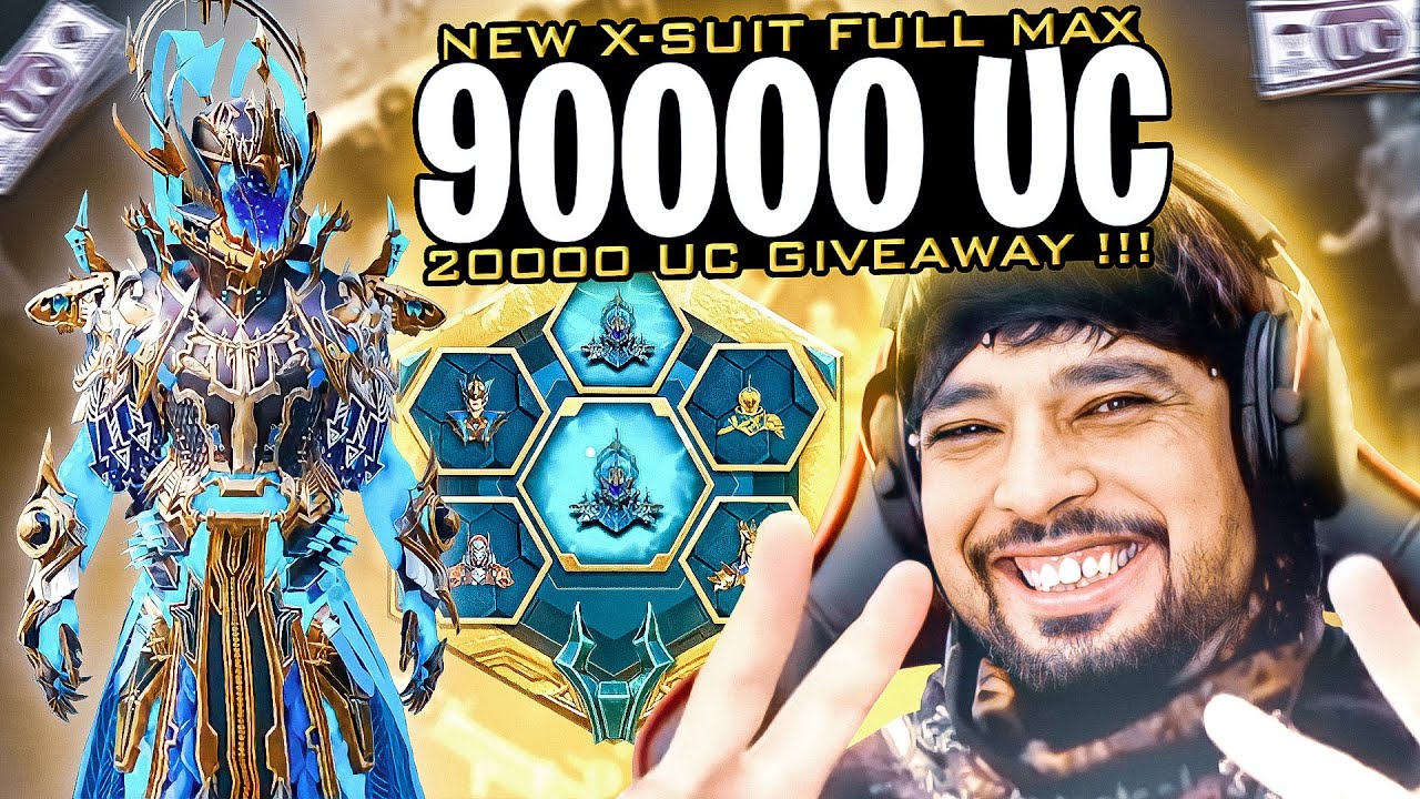 $90,000 UC NEW X-SUIT (POSEIDON X-SUIT) CRATE OPENING - *GIVEAWAY* - PUBG MOBILE - FM RADIO GAMING