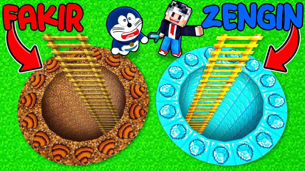 Yanlış ZENGİN vs FAKİR Çukurunu Seçersen ÖLÜRSÜN! - Minecraft