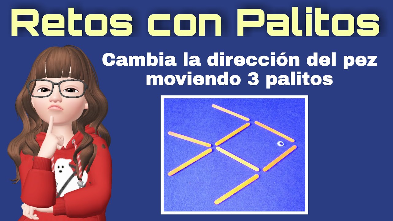 Retos con palitos de helado nivel medio. Desafío Mental para niños y adolescentes. Retos Cerillas