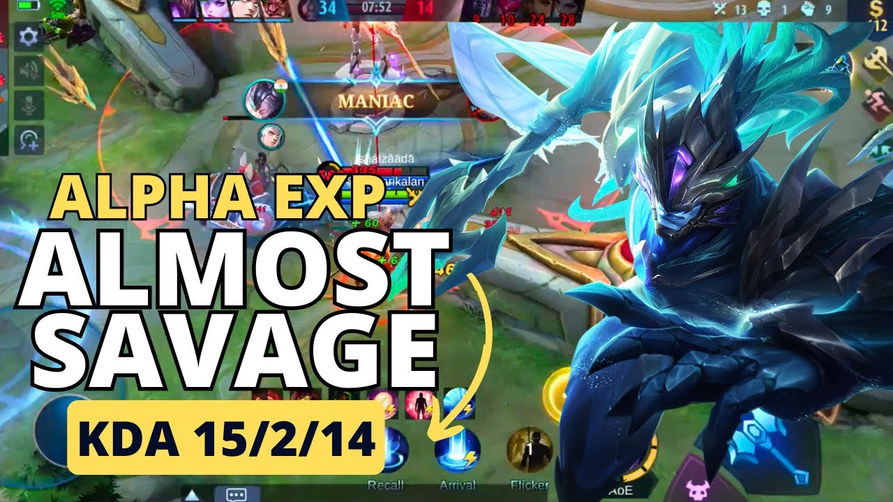 15 Kills + MANIAC!! Alpha Best Build (UNLIMITED LIFESTEAL) - MLBB