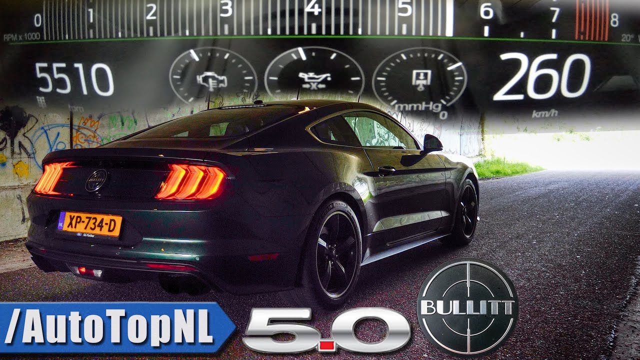 2019 Ford Mustang Bullitt ACCELERATION & TOP SPEED on AUTOBAHN 0-260 km/h by AutoTopNL