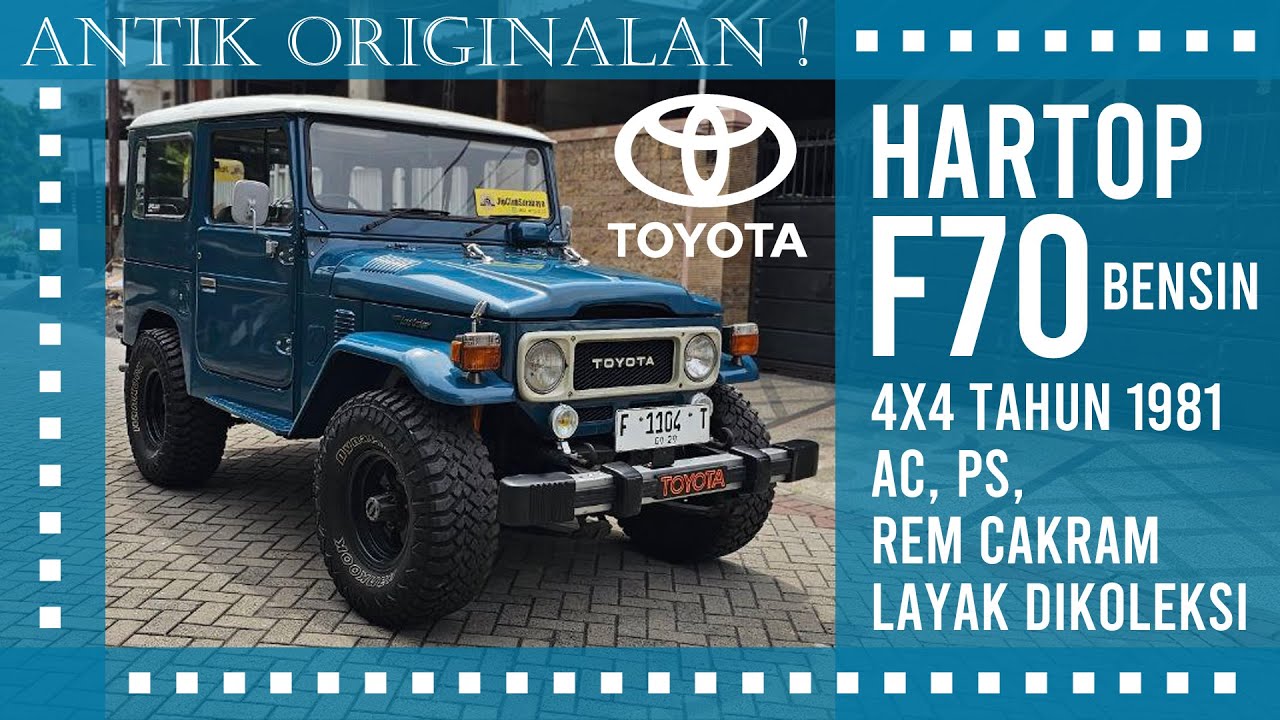 Antik!! ORIGINALAN!! TOYOTA HARTOP FJ40 BENSIN 4X4 THN 1981, AC,PS,REM CAKRAM,LAYAK DIKOLEKSI 375JT 