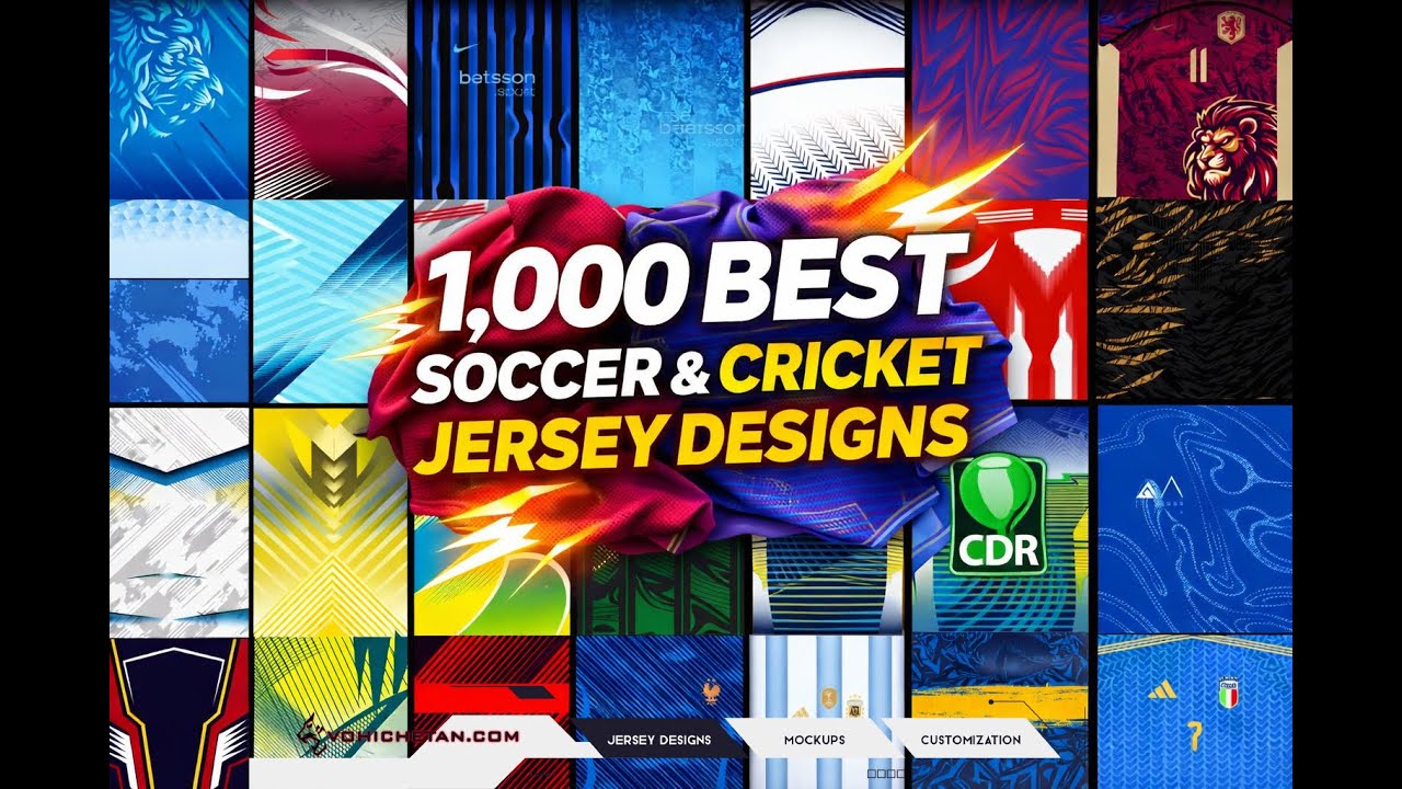 1000+ Best Soccer & Cricket Jersey Designs | CorelDRAW CDR Files | Ready to Print Sublimation