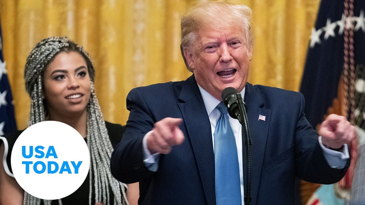 President Trump speaks at the Young Black Leadership Summit | USA TODAY