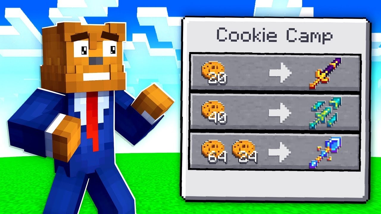 Crafting INSANE Weapons in Minecraft Cookie Camp