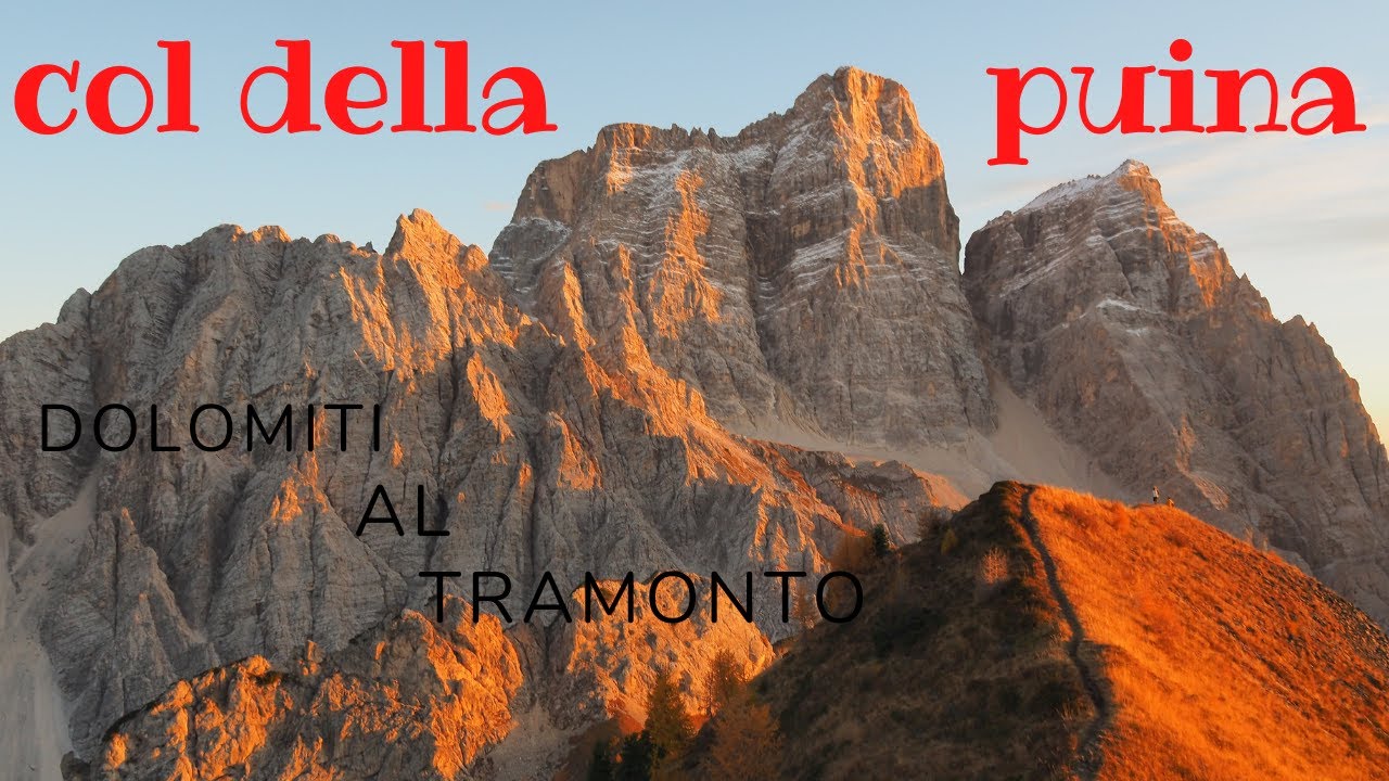forcella Ambrizzola e tramonto al col dea puina