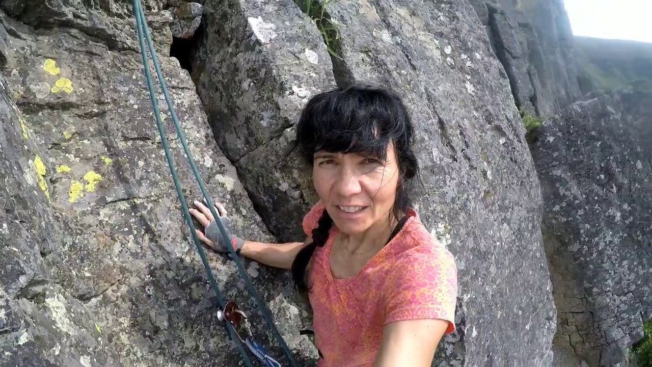 Top rope solo at Royal columns,  Tieton river,  WA
