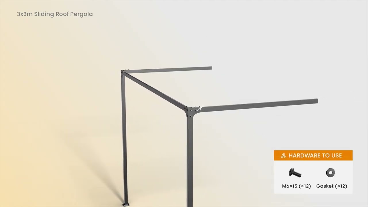Metal garden pergola with sliding roof, how to build your new Vonhaus garden pergola #pergola