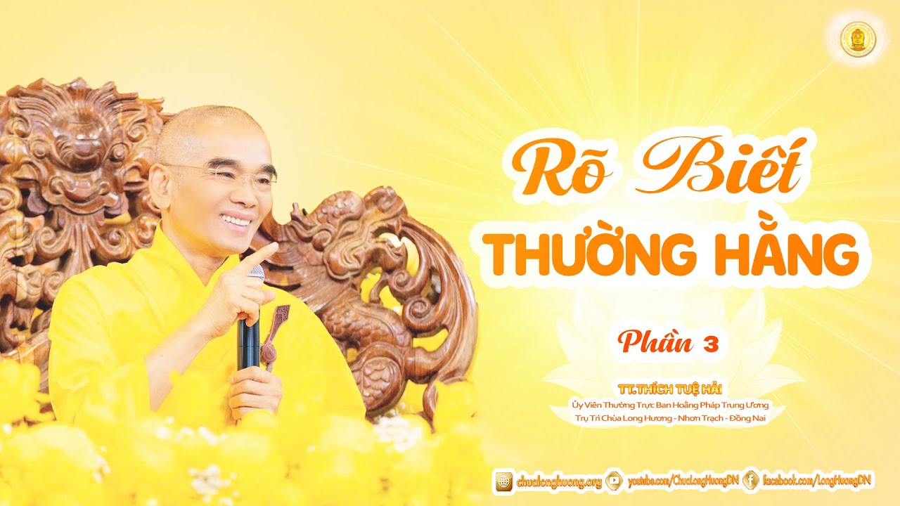 Rõ Biết Thường Hằng (Phần 3)   -  TT. Thích Tuệ Hải - Chùa Long Hương
