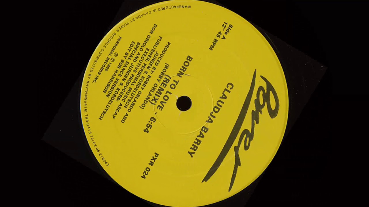ITALO DISCO HI NRG, CLAUDJA BARRY, BORN TO LOVE