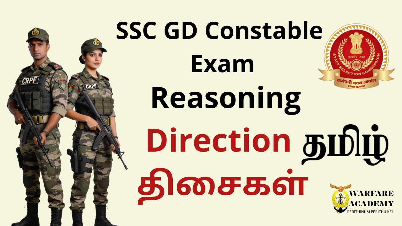 SSC GD Constable Reasoning | Direction (திசைகள்) Explained in Tamil | Warfare Academy