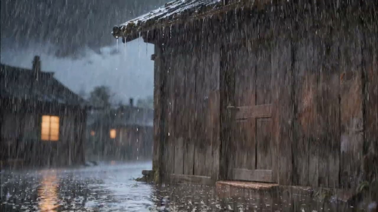 Midnight Rain & Distant Thunder | No Ads ASMR