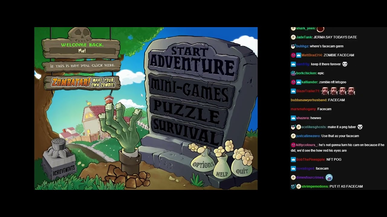 Jerma Plants vs. Zombies with chat [01/24/2023]