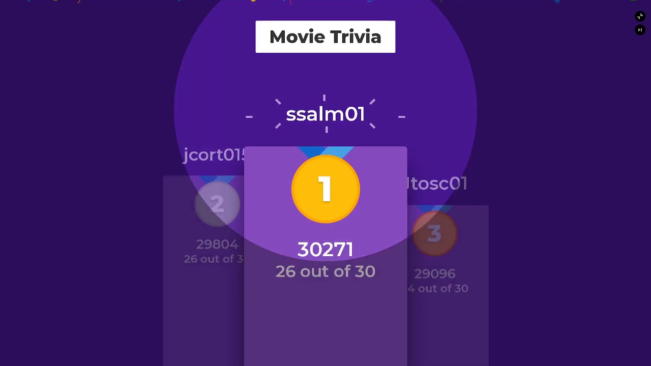 Kahoot - Movie Trivia :)!