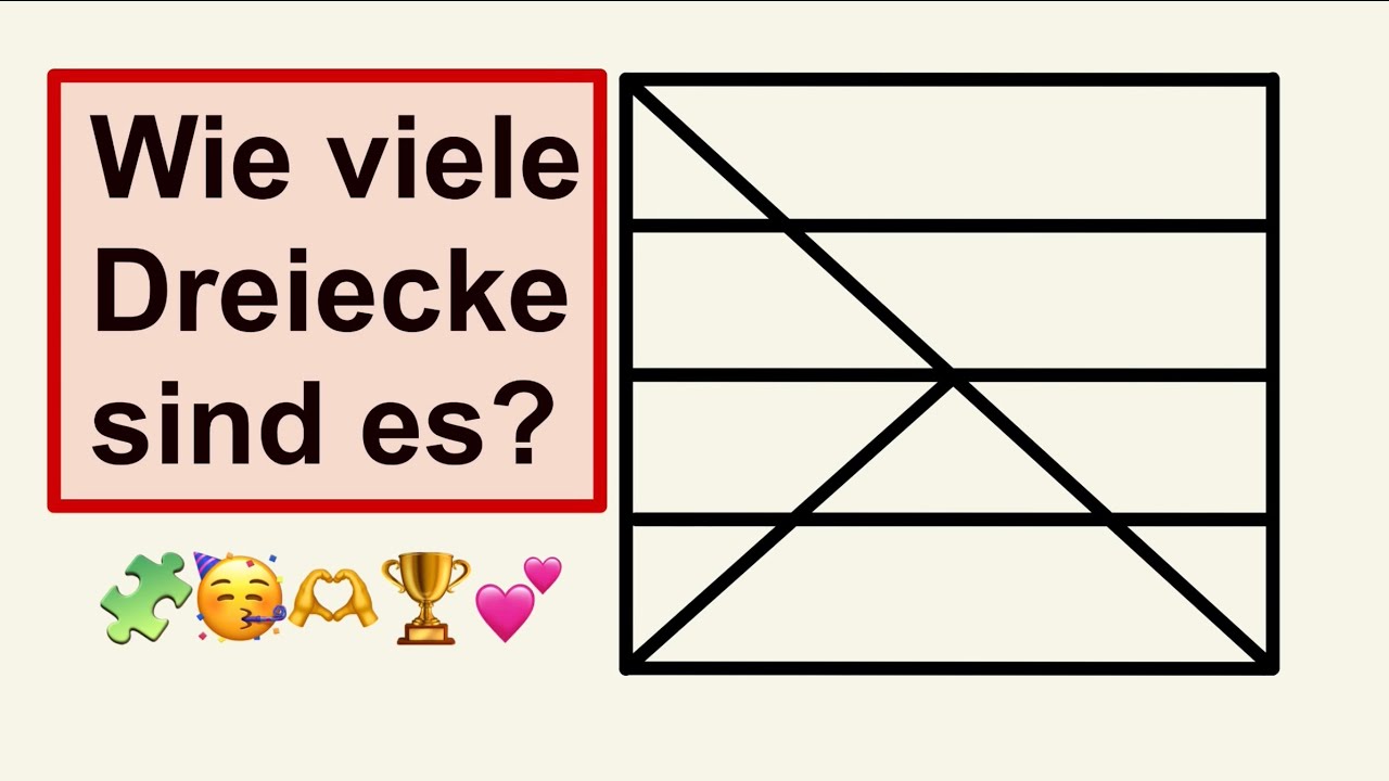 Findest du die Lösung? Wie viele Dreiecke sind es