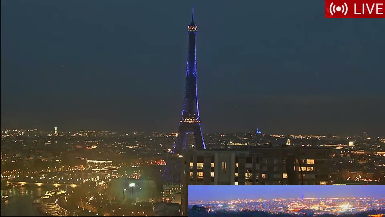 A Paris Evening January 6, 2022 (from the LIVE cam)