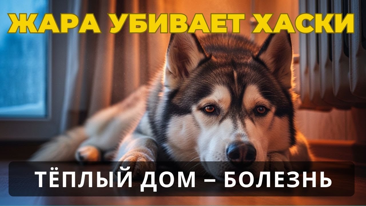 Тёплая квартира разрушает психику хаски | Почему жара вызывает депрессию у собак