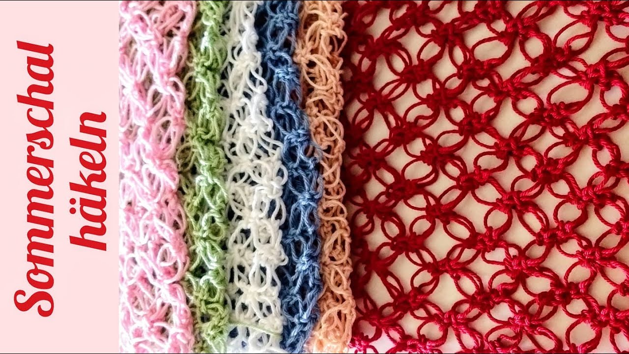 Sommerschal häkeln ♥ schönes Accessoires für ein sommerliches Outfit ♥