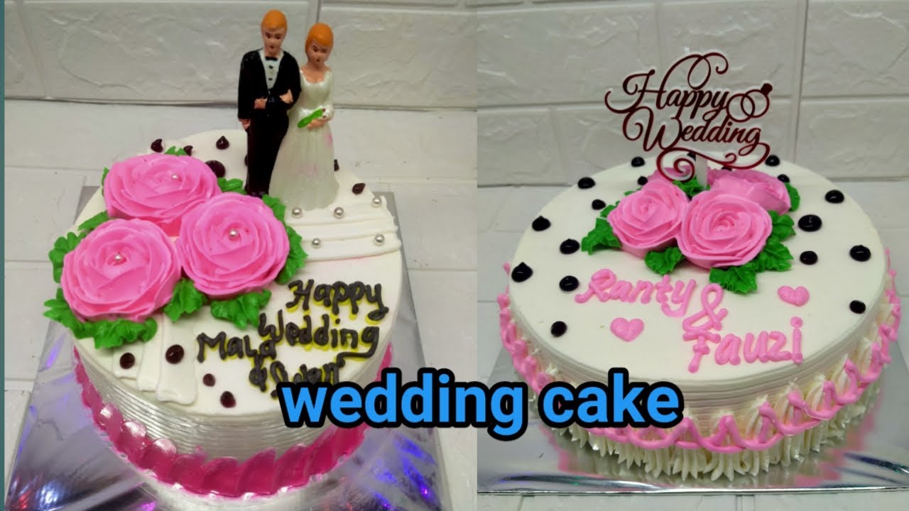 Dekorasi kue pengantin  dengan buttercream sederhana dan ekonomis || cake untuk hantaran