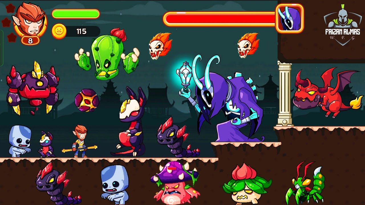 Monkey King Myth of Skull (Part 11) Boss Fight Levels (131 to 145) Gameplay WFG