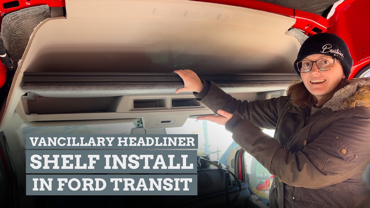 DIY Vancillary Headliner Shelf Installation In Ford Transit with 8020 Aluminum Lip