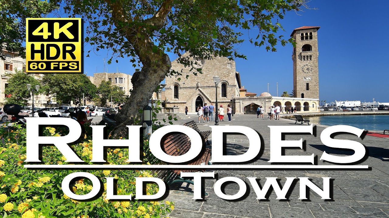 Rhodes Old Town, Bars, Restaurants, Shops in 4K 60fps HDR (UHD) 💖 The best places 👀 Walking tour