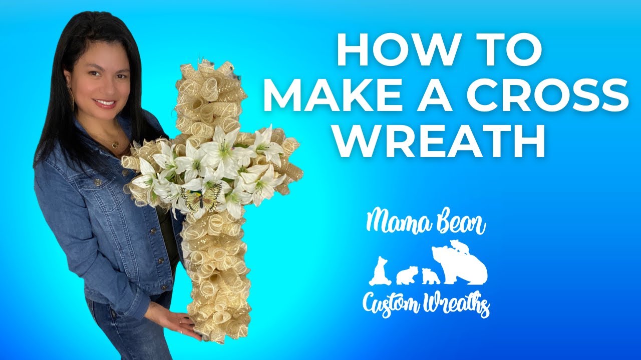 How To Make A Cross Wreath #diy #tutorial #diywreath #crosswreath #howto #homedecor