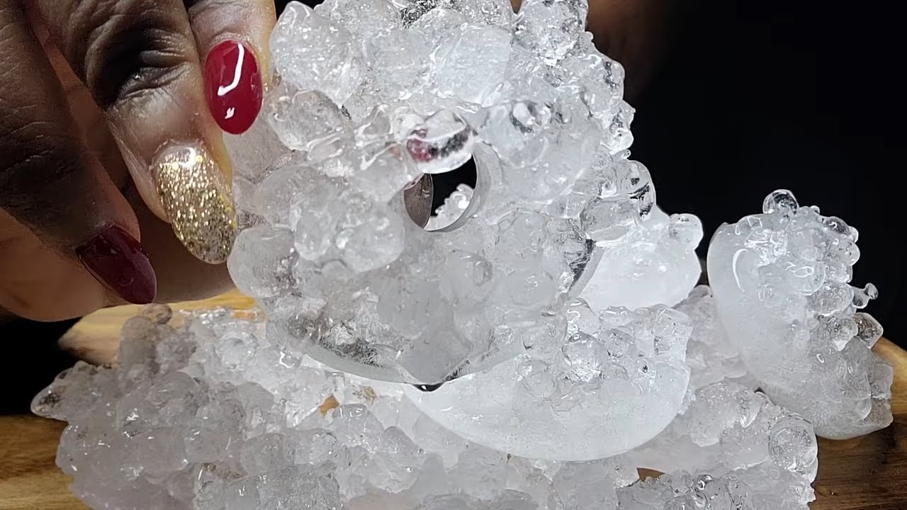 A DOZEN OF SONIC ICE DONUTS | VERY CRUNCHY | #iceeating #asmr #asmrice
