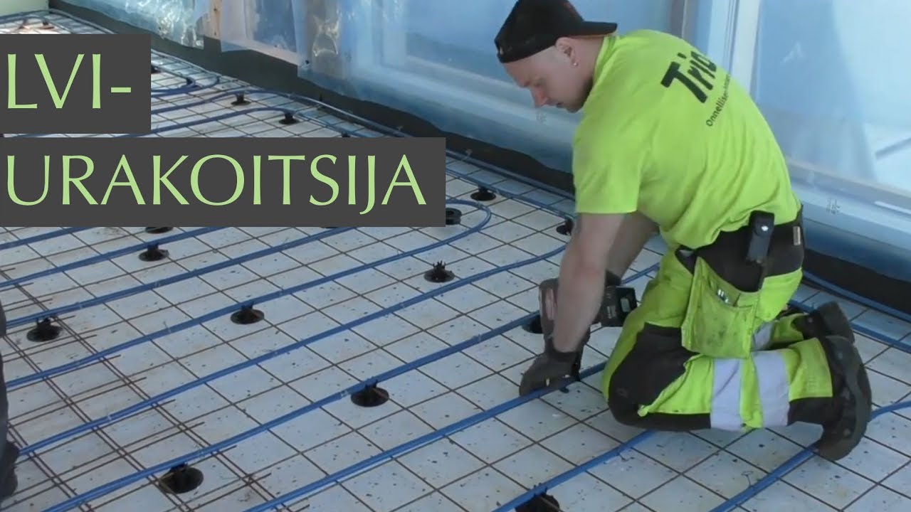 LVI-työt ennen lattiavalua @KRANTTUTANTTU
